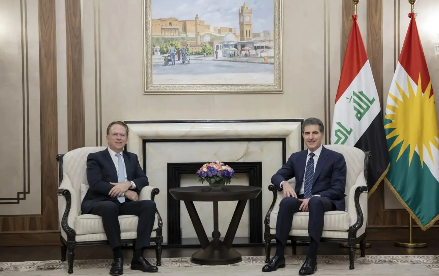 Neçirvan Barzani, görev süresi dolan Fransa Büyükelçisi'ni kabul etti