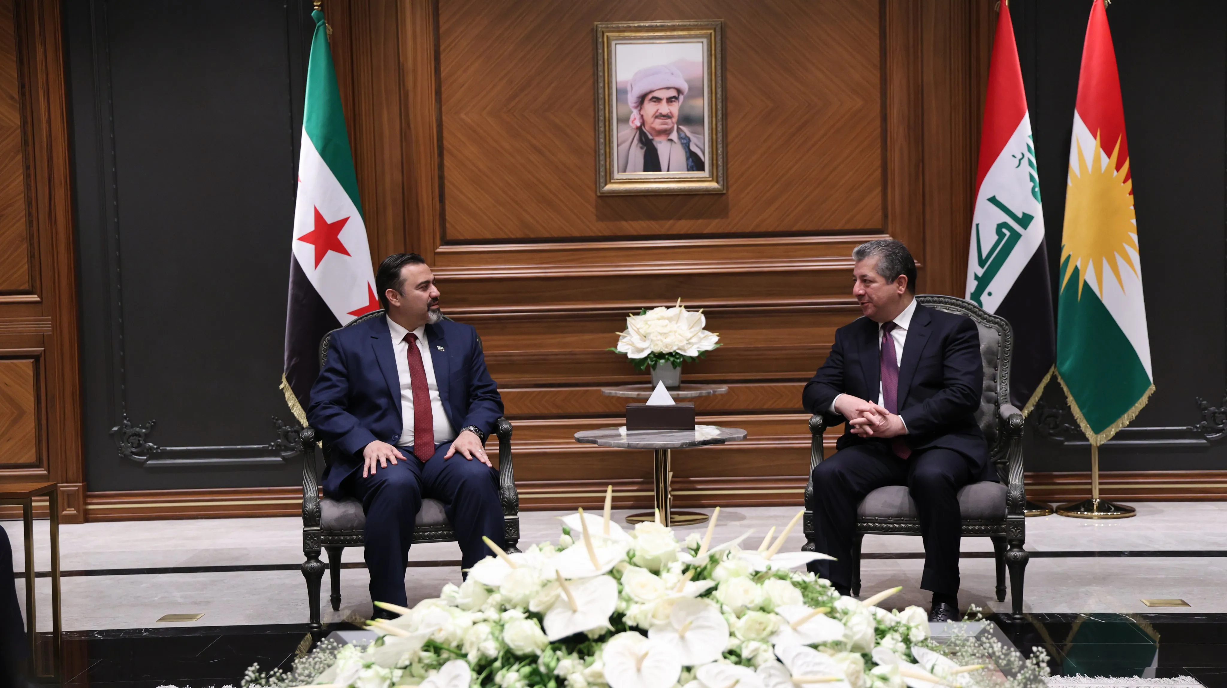 Mesrur Barzani, Suriye Eğitim Bakanını kabul etti 