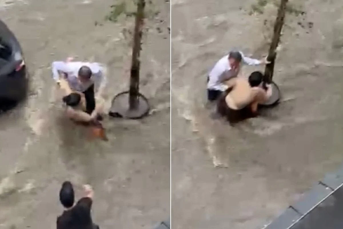 Li Îstenbolê barana xwurt bariya û kolan di bin avê de man