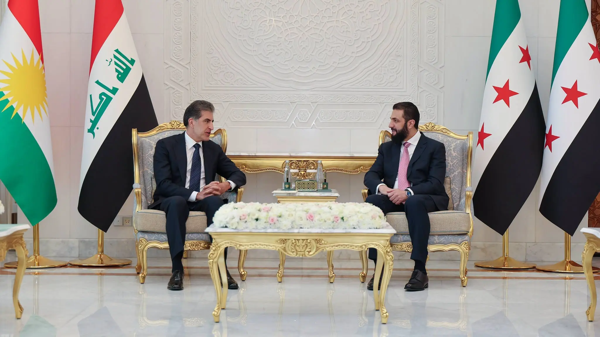 Ahmed Şara'dan Neçirvan Barzani görüşmesine dair Kürtçe paylaşım