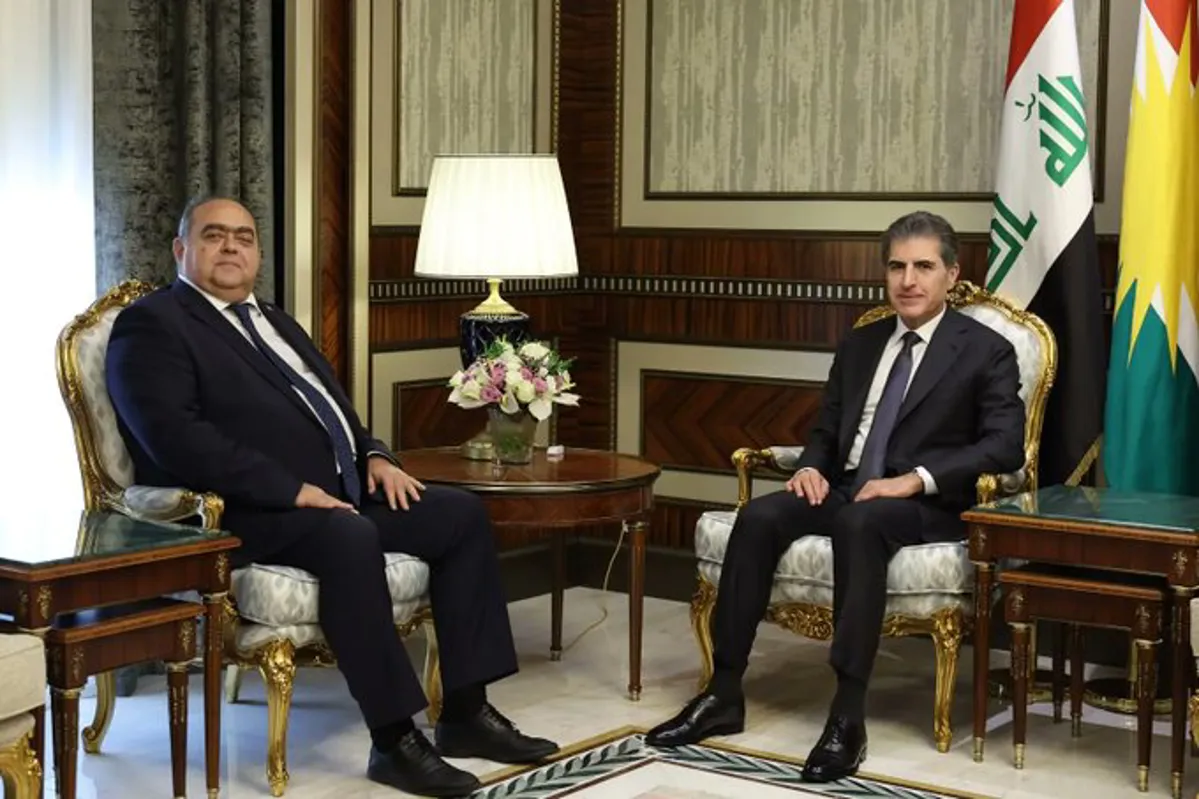 Nêçîrvan Barzanî pêşwazî li Balyozê Romanyayê Radu Dobre kir